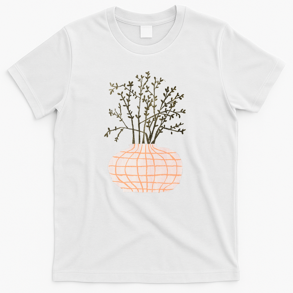 A plant in the pot - White