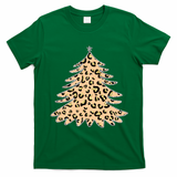 Animal Print Minimalist Christmas Tree T-Shirt - Irish Green