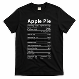 Apple Pie Nutrition Facts Label Costume Thanksgiving T-Shirt - Black