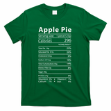 Apple Pie Nutrition Facts Label Costume Thanksgiving T-Shirt - Green