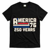 America Retro 250 Years 250th Anniversary USA 1776 T-Shirt - Black