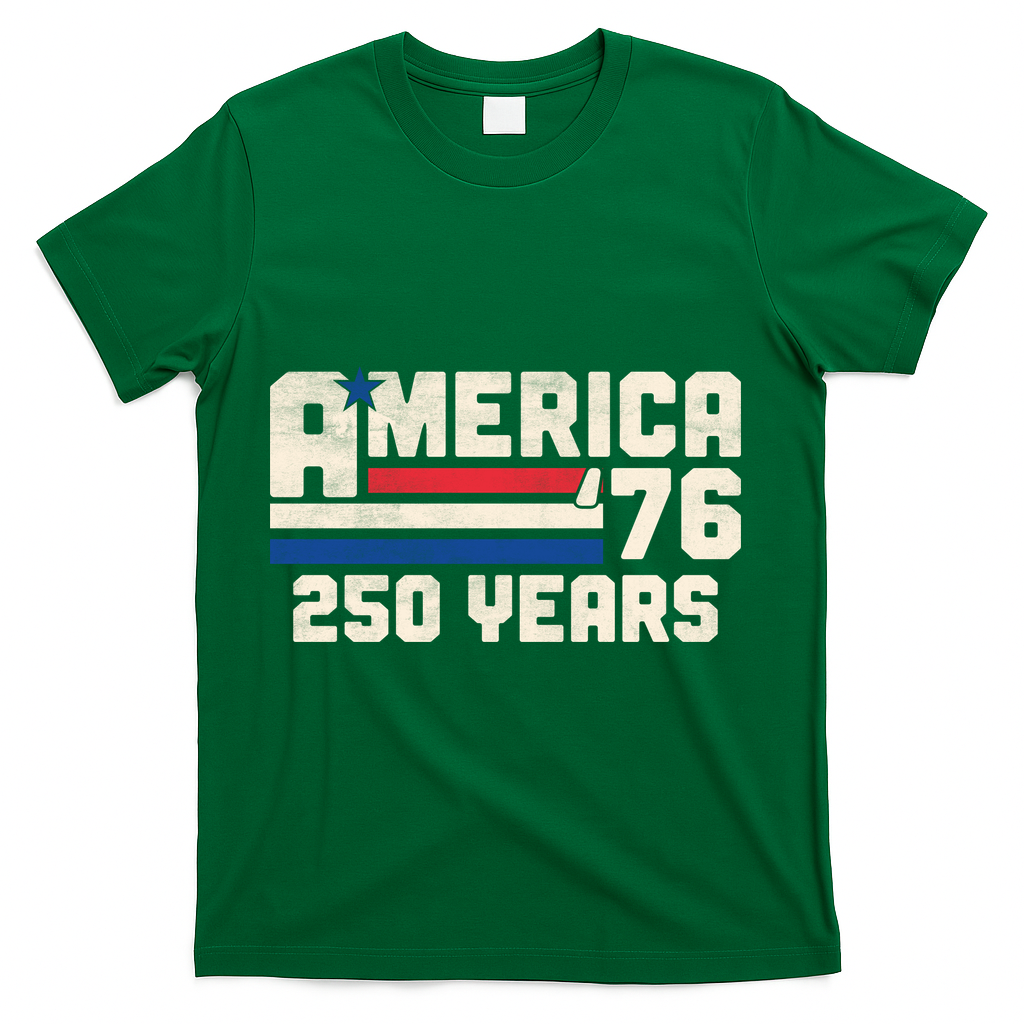 America Retro 250 Years 250th Anniversary USA 1776 T-Shirt - Green