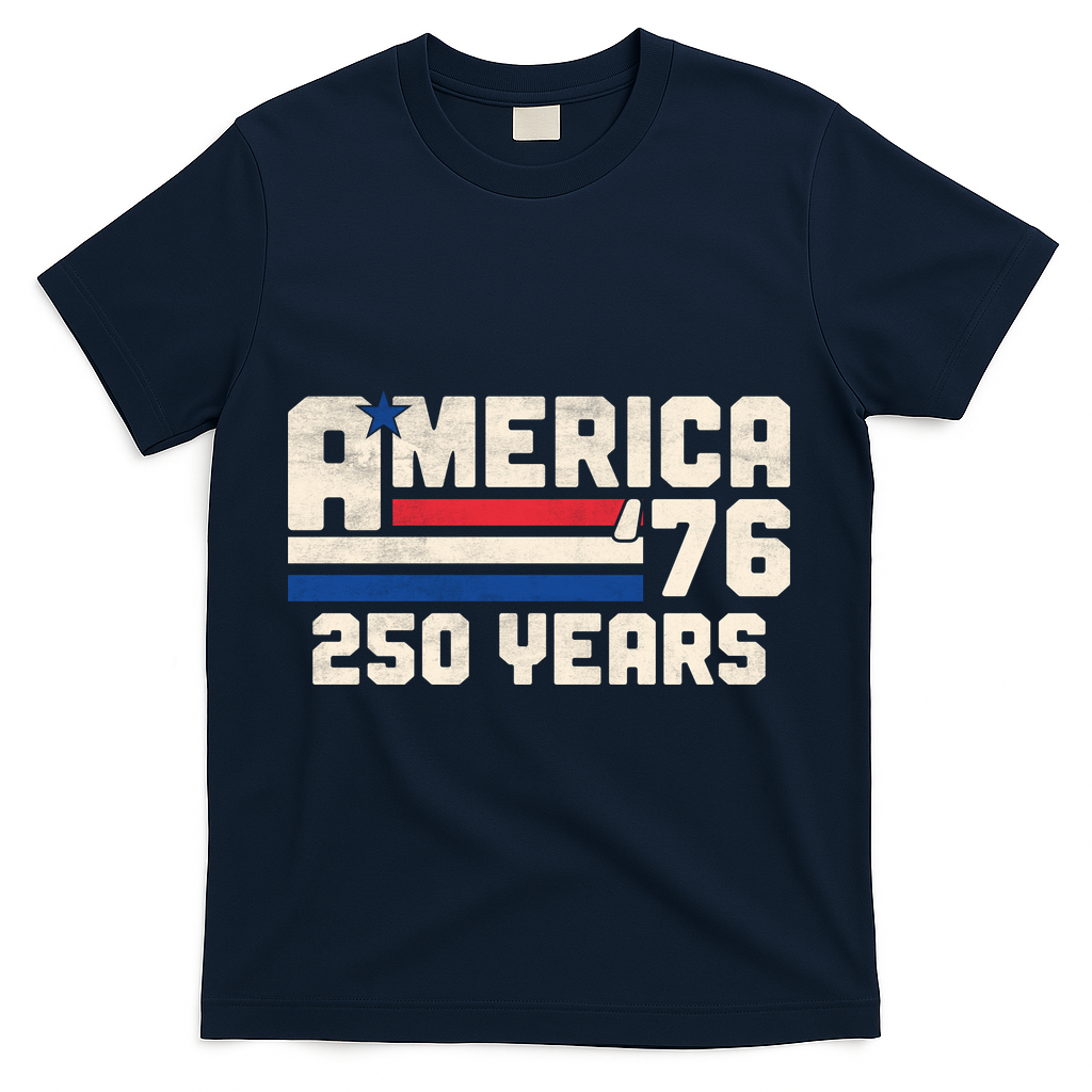 America Retro 250 Years 250th Anniversary USA 1776 T-Shirt - Navy