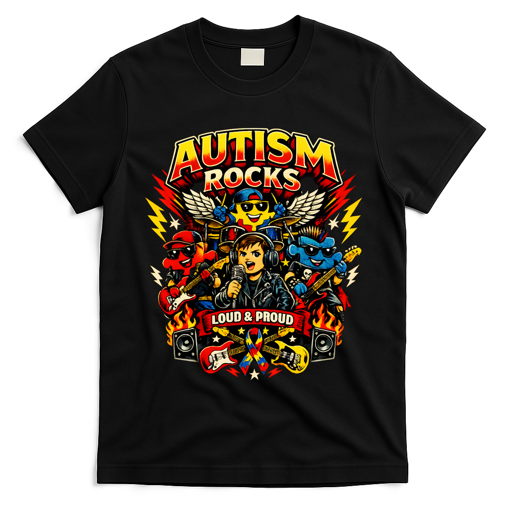 Autism Rocks Band Music Concert T-Shirt