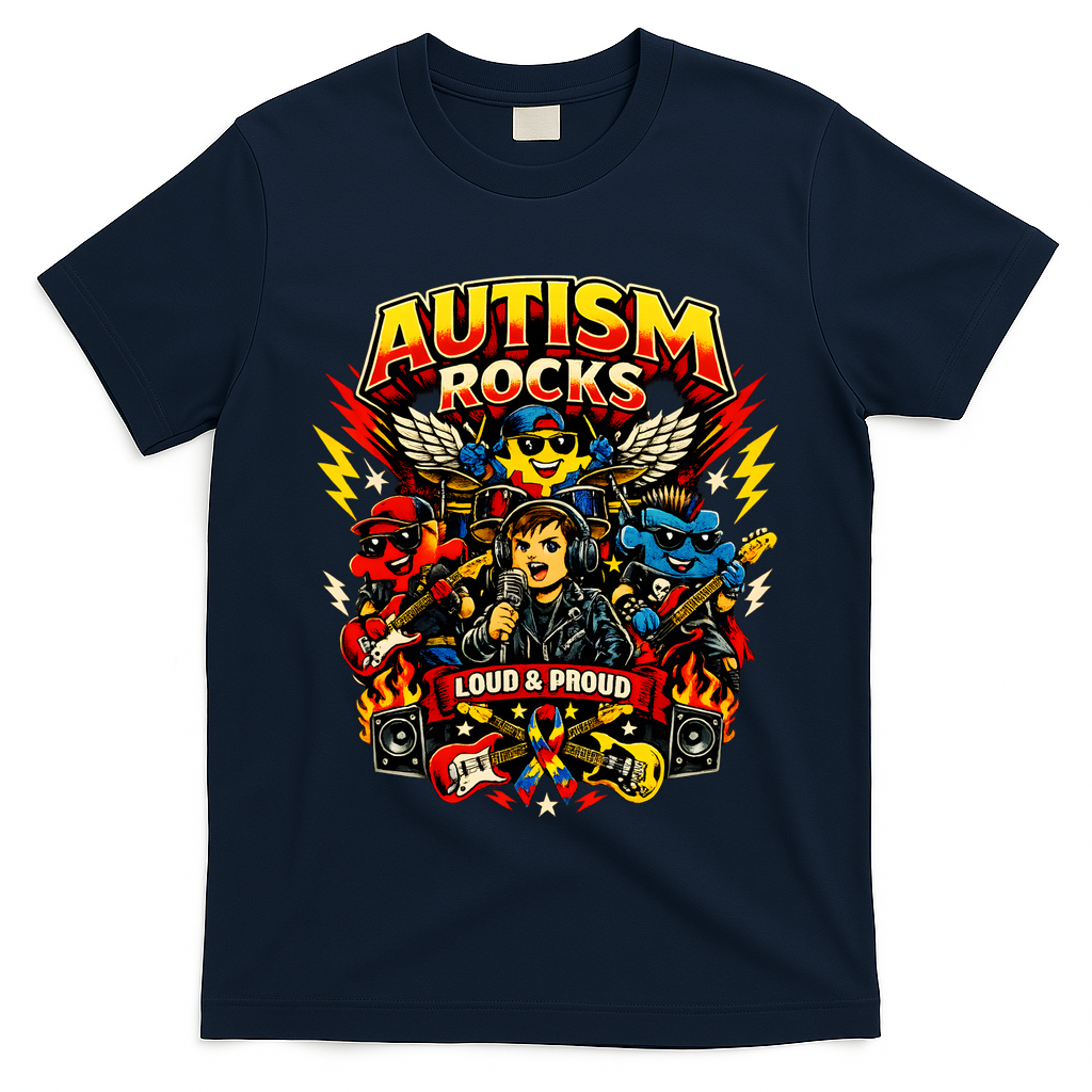 Autism Rocks Band Music Concert T-Shirt