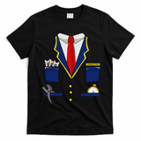 Adult Railroad Halloween Train Conductor Costume T-Shirt - Black