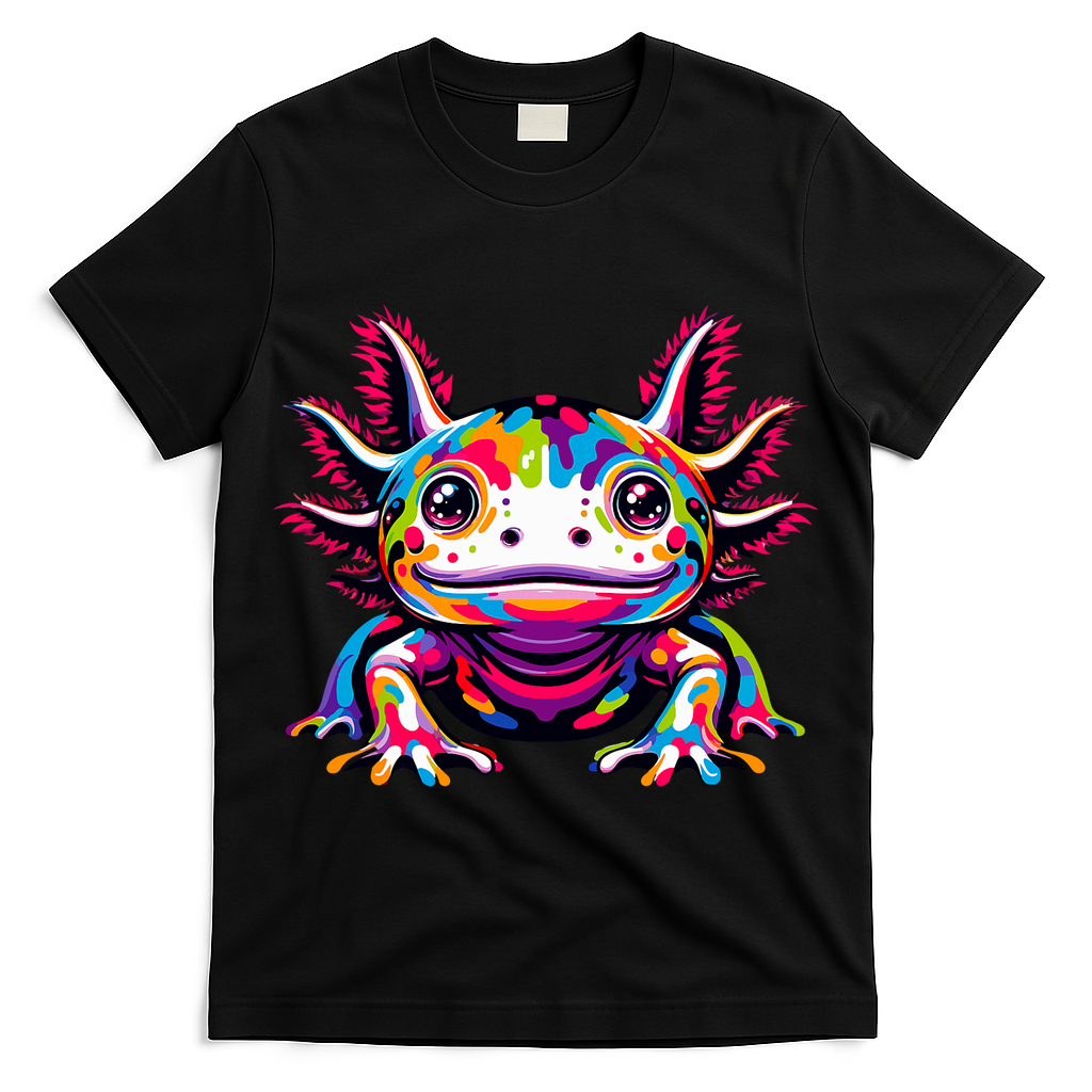Axolotl Rainbow Kawaii Colorful Love Axolotls Herpetologist T-Shirt