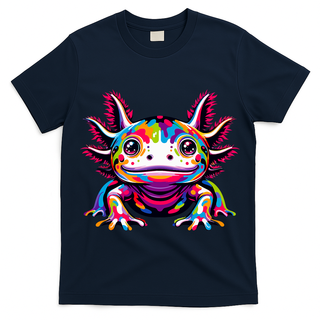 Axolotl Rainbow Kawaii Colorful Love Axolotls Herpetologist T-Shirt
