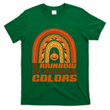A Rainbow Of Autumn Colors Halloween Pumpkin T-Shirt - Green