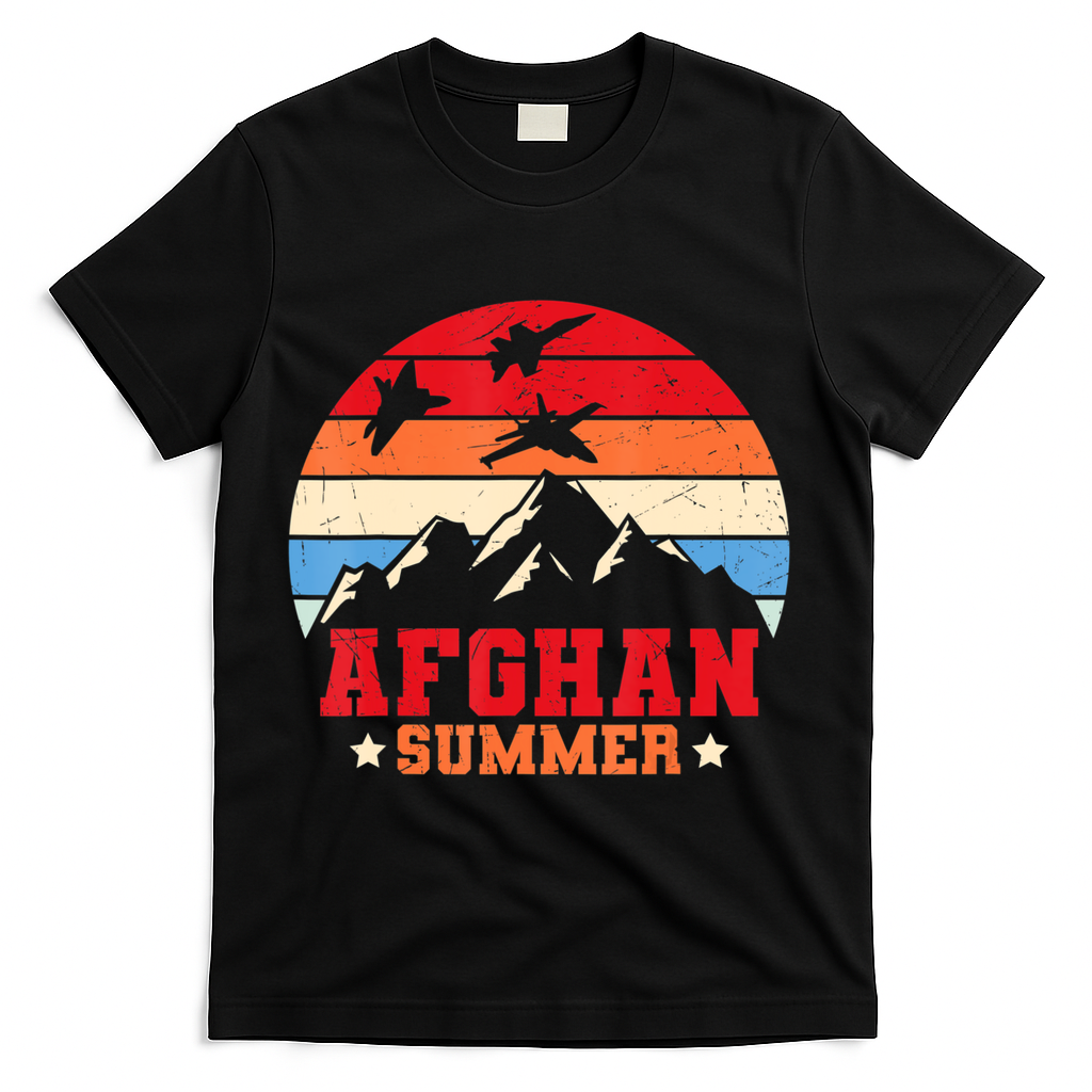 Afghan Summer Afghanistan Veteran Soldier T-Shirt - Black