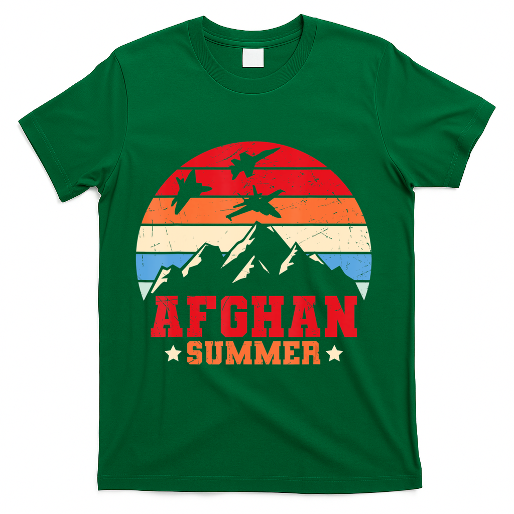 Afghan Summer Afghanistan Veteran Soldier T-Shirt - Green