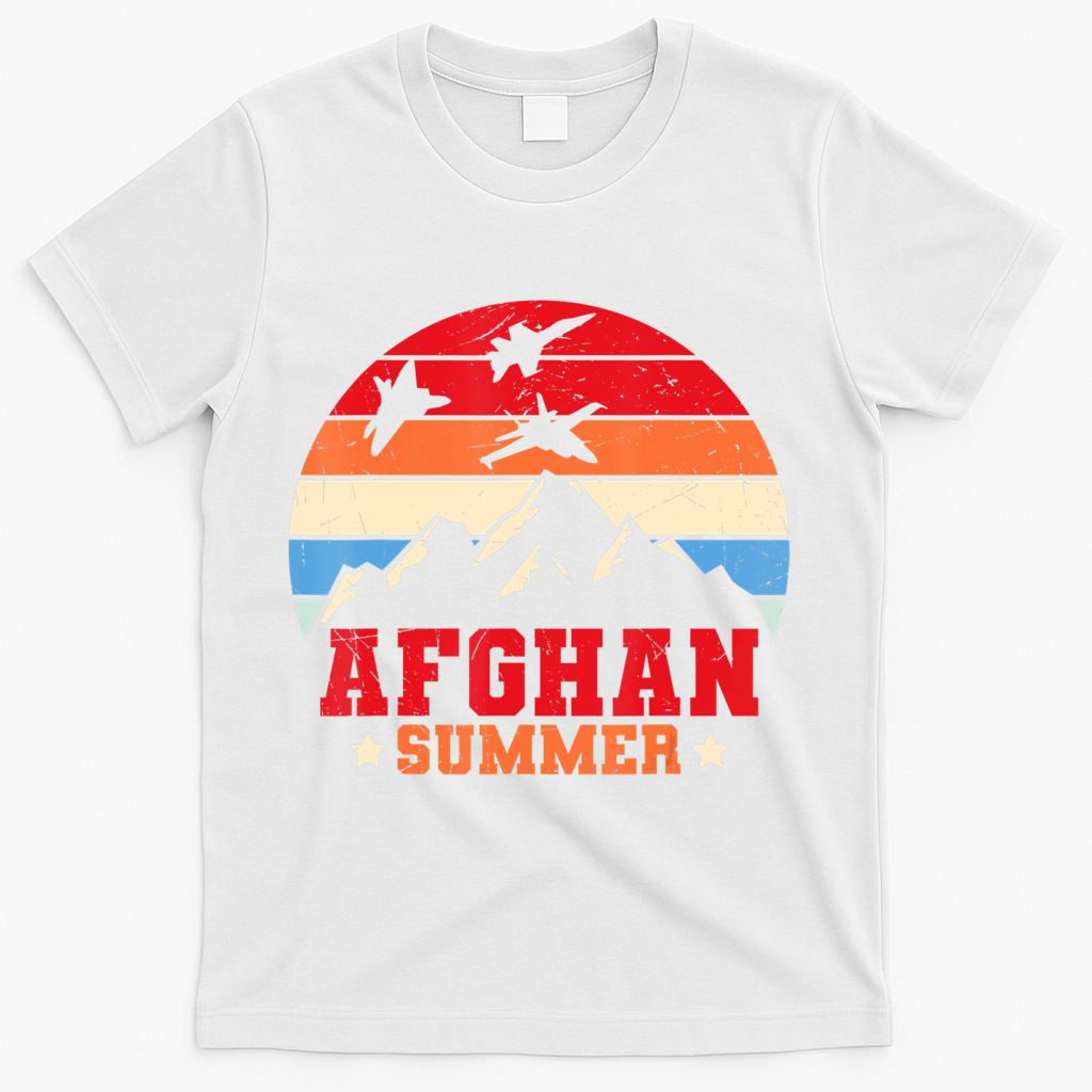 Afghan Summer Afghanistan Veteran Soldier T-Shirt - White