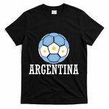 Argentina Soccer Fan Apparel T-Shirt - Black