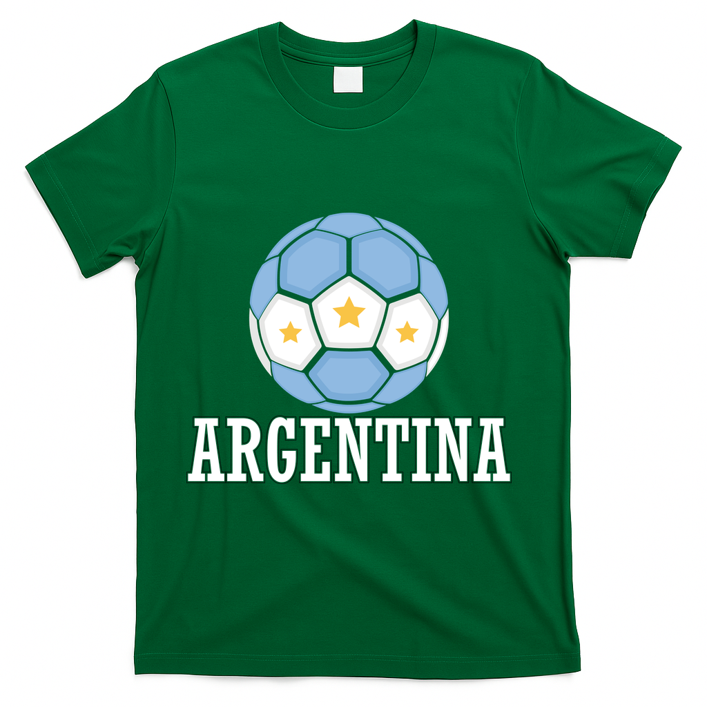 Argentina Soccer Fan Apparel T-Shirt - Green