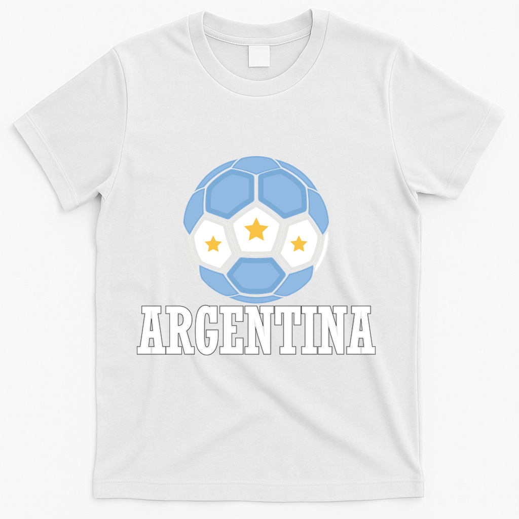 Argentina Soccer Fan Apparel T-Shirt - White