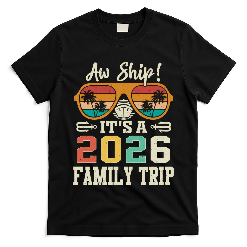 Aw Ship Its A 2026 Family Trip Cruise Ship T-Shirt