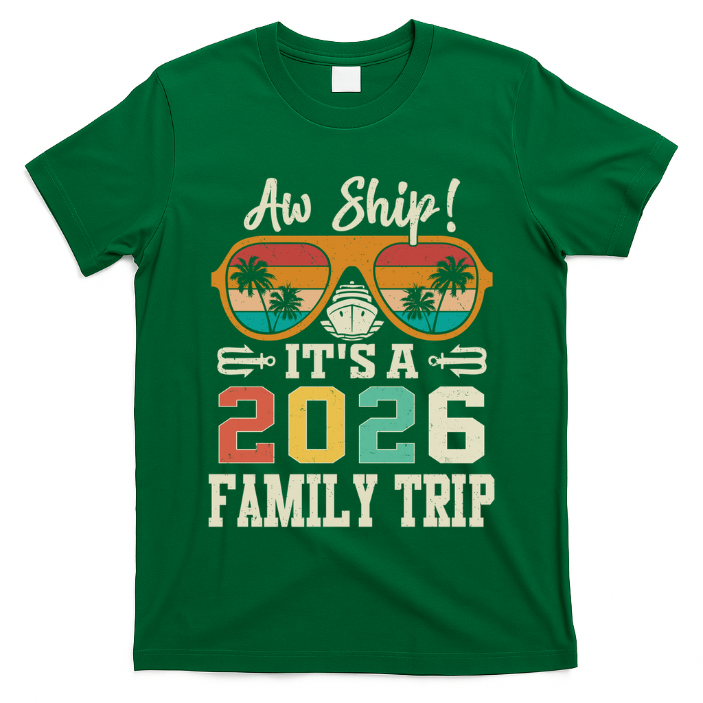 Aw Ship Its A 2026 Family Trip Cruise Ship T-Shirt