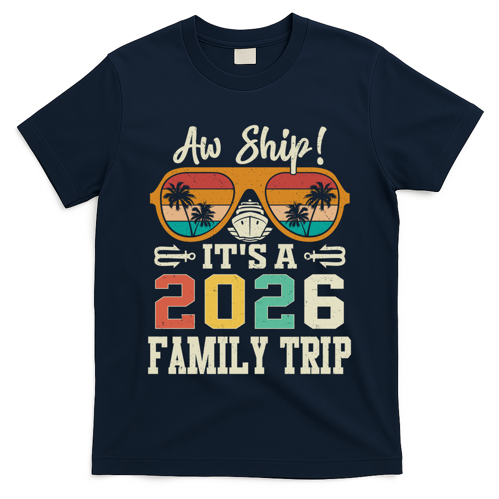 Aw Ship Its A 2026 Family Trip Cruise Ship T-Shirt