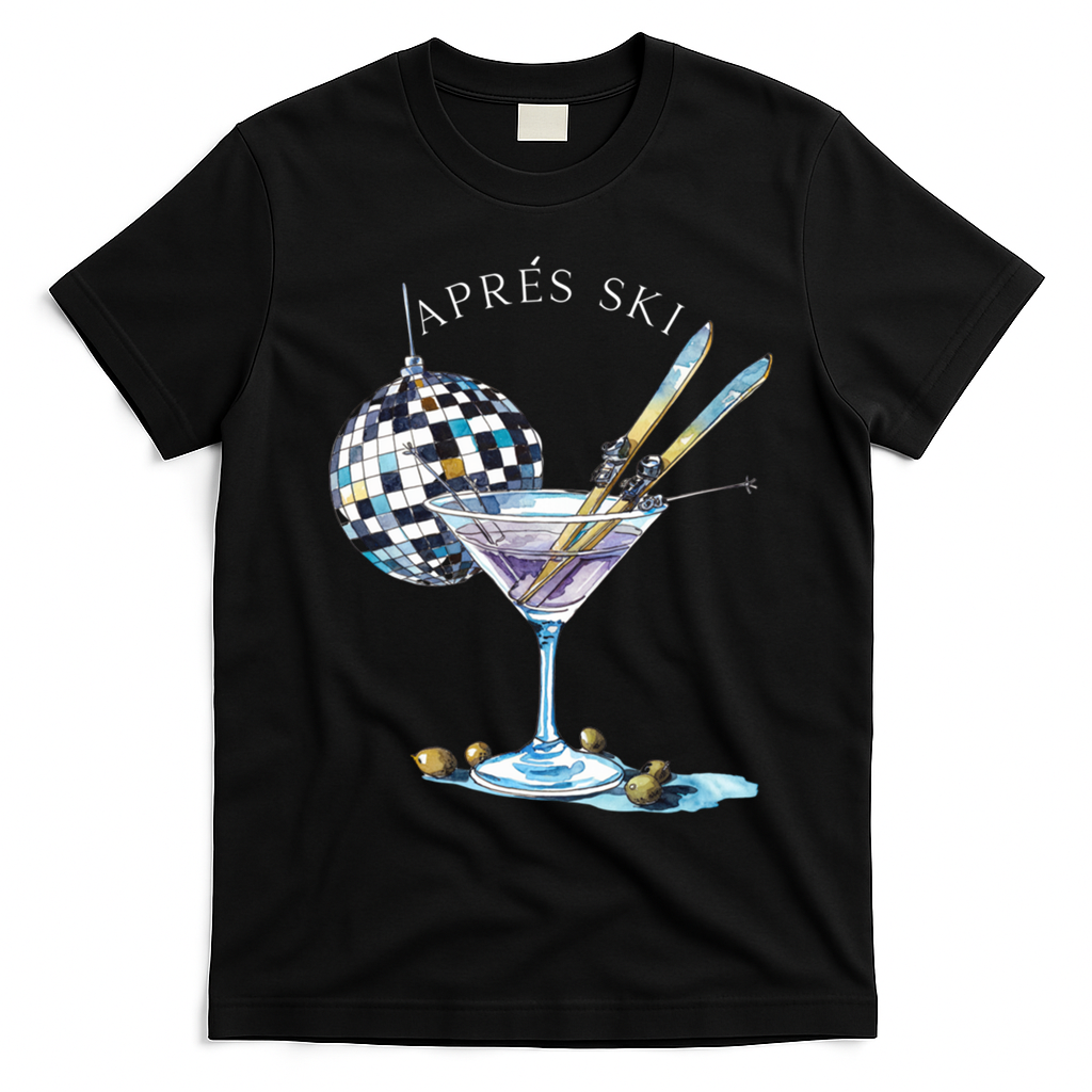 AprèS Ski Martini Winter Sport Christmas Meaningful Gift T-Shirt - Black