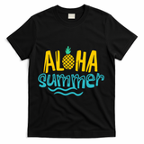 Aloha Summer Pineapple Tropical T-Shirt - Black