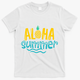 Aloha Summer Pineapple Tropical T-Shirt - White