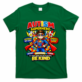 Autism Superhero Quotes Puzzle Pieces T-Shirt