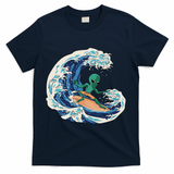 Alien Surfing Summer Surfer T-Shirt - Navy