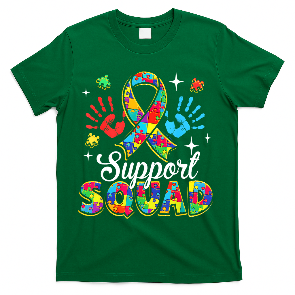 Autism Support Squad T-Shirt - Green