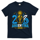 Argentina Soccer World 2026 Championship Celebration T-Shirt - Navy Blue