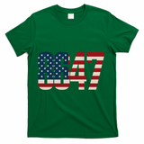 Anti Trump 8647 86 47th President US Flag T-Shirt - Green