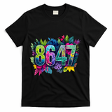 Anti Trump 8647 Floral Resist 86 47 Impeach Trump Impeach 47 Tank Top T-Shirt - Black