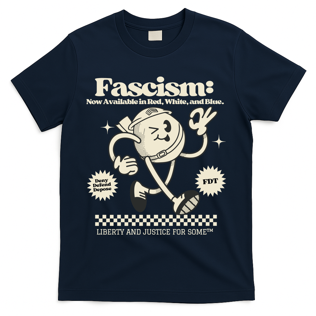 Anti Trump Anti Fascism T-Shirt - Navy