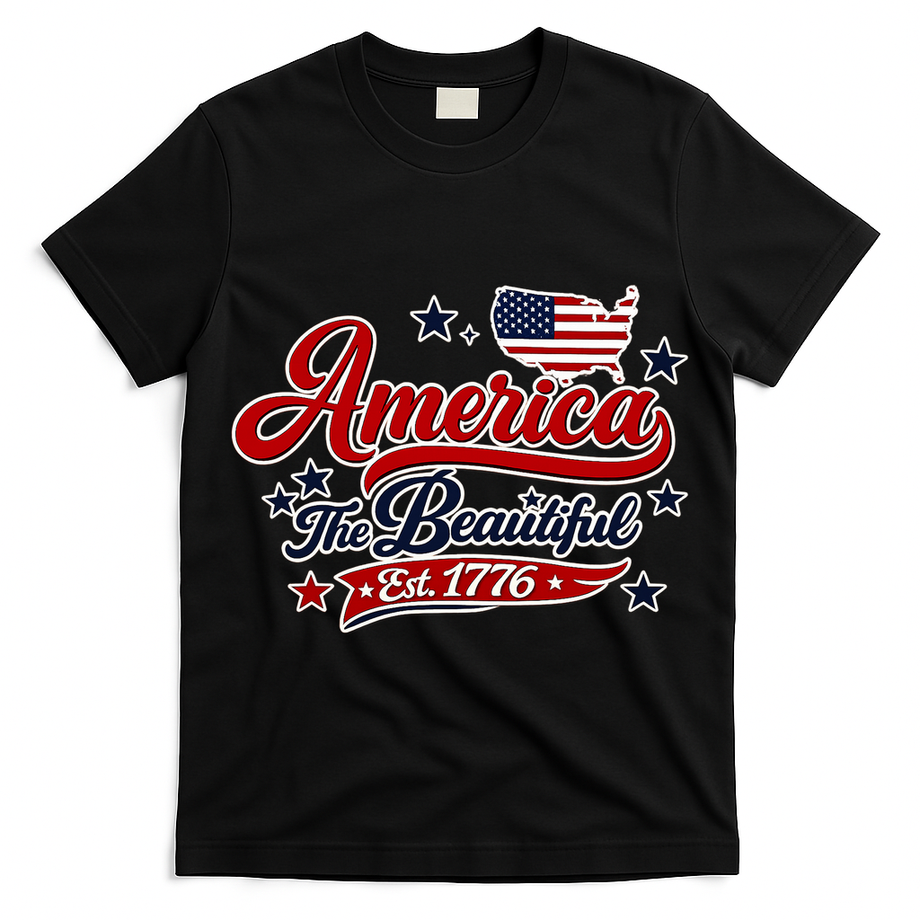 America The Beautiful Est 1776 T-Shirt