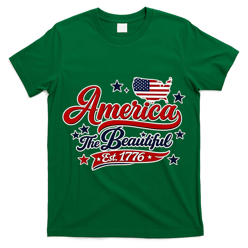 America The Beautiful Est 1776 T-Shirt