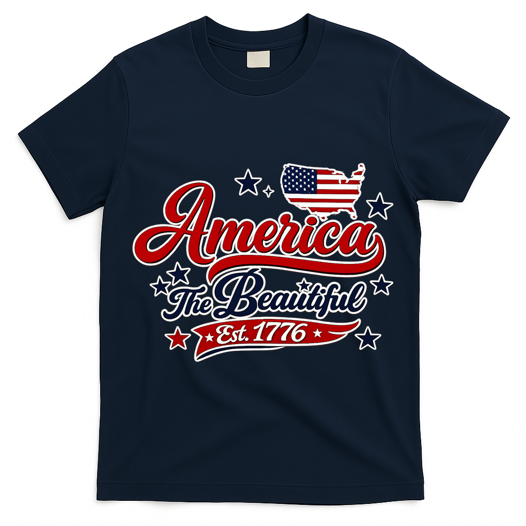 America The Beautiful Est 1776 T-Shirt