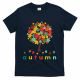 Autumn Tree Colorful Festive T-Shirt - Navy