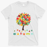 Autumn Tree Colorful Festive T-Shirt - White