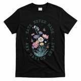 Anti Trump Floral Butterflies Democrat President Liberal T-Shirt - Black