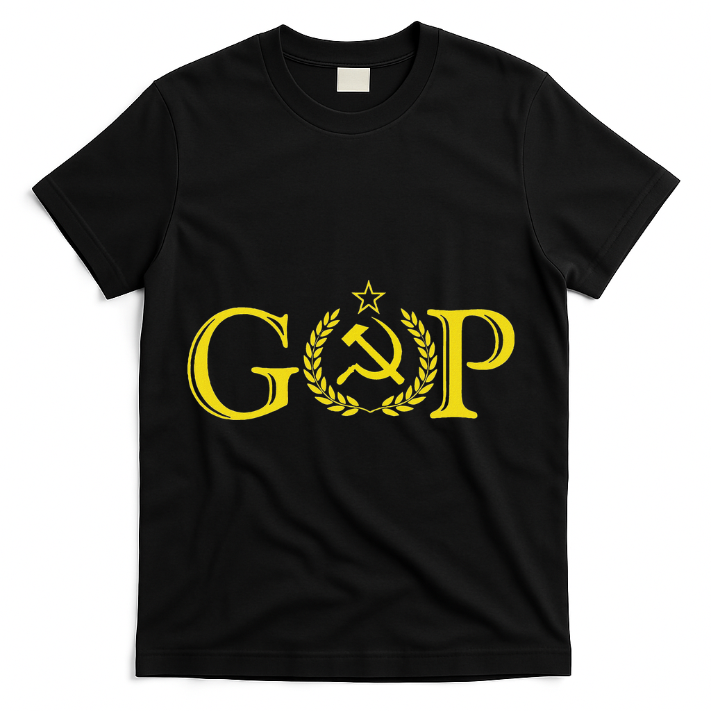 Anti Trump Gop Russian Republican Political T-Shirt - Black