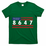 Anti Trump Impeach 47 8647 47th President US Flag T-Shirt - Green