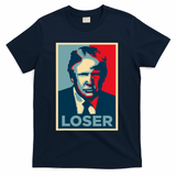 Anti Trump Obama Hope Poster Loser T-Shirt - Navy