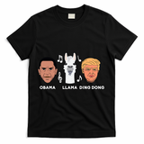 Anti Trump Obama Llama Ding Dong Impeach Funny Democrat Gift  T-Shirt - Black