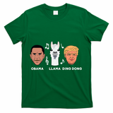 Anti Trump Obama Llama Ding Dong Impeach Funny Democrat Gift  T-Shirt - Green