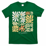 Anti Trump Subtle Not My President Flowers Statement T-Shirt - Green