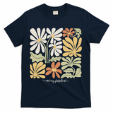 Anti Trump Subtle Not My President Flowers Statement T-Shirt - Navy