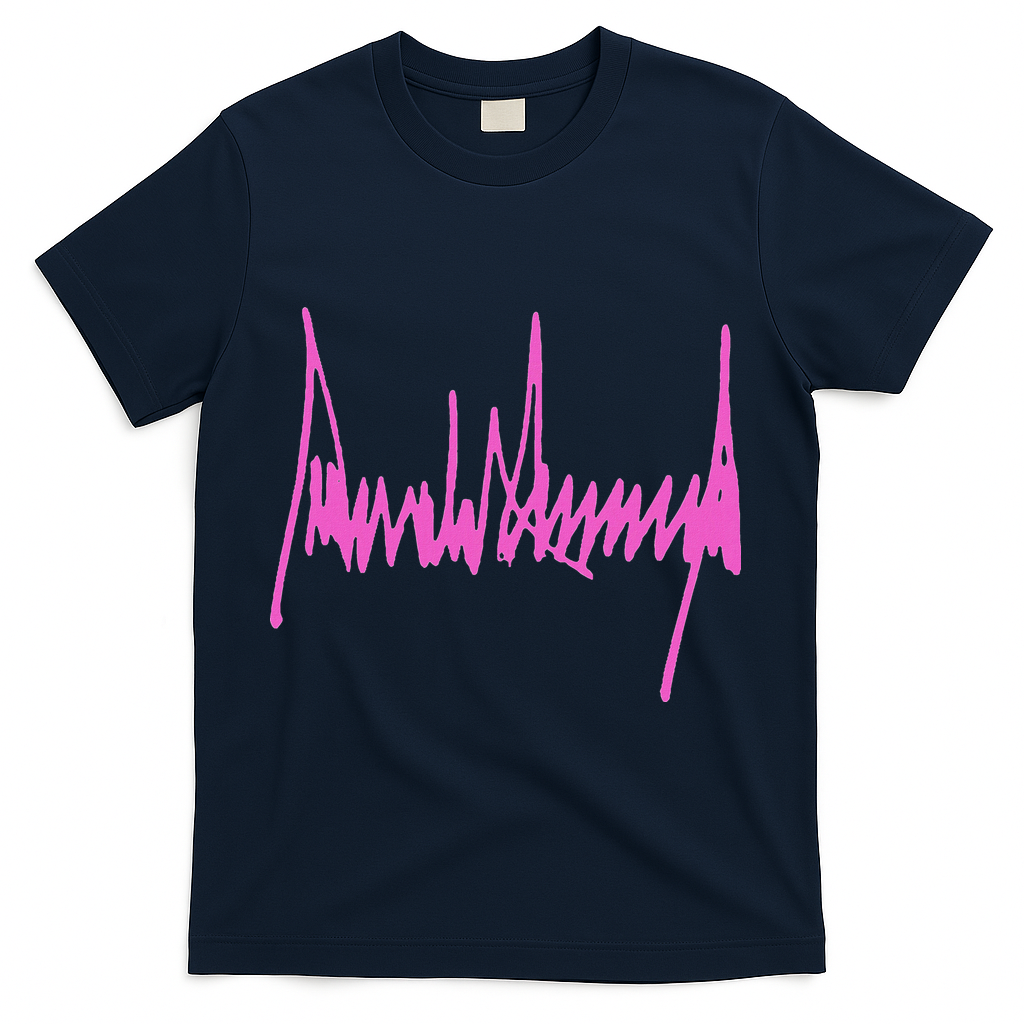 Autograph Trump Signature USA 47Th President Pro Trump T-Shirt - Navy
