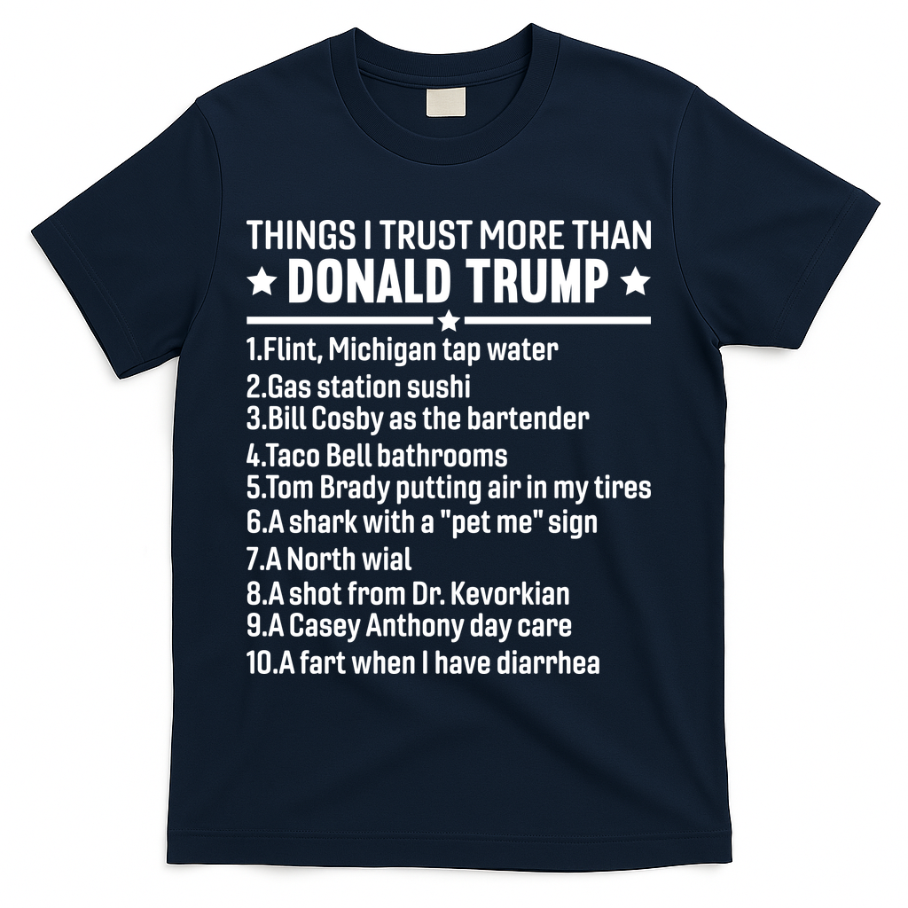 Anti Trump Sarcastic Political Humor Resistance Statement T-Shirt - Navy