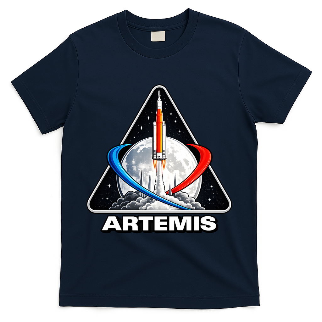 Artemis To The Moon T-Shirt - Navy