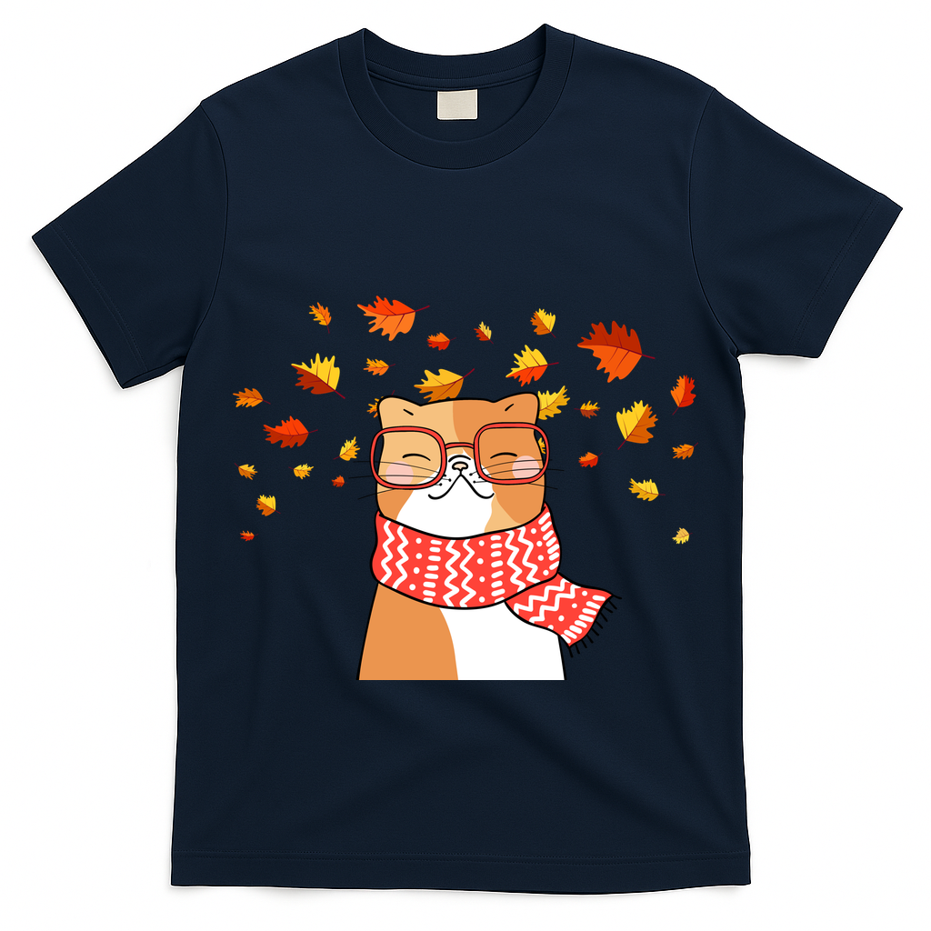 Autumn Cat Fall Season T-Shirt