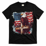 American USA Flag Christian Cross Eagle T-Shirt